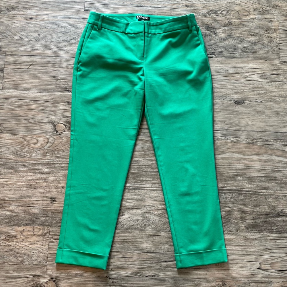 Express Green Cropped Pants
